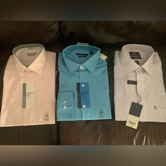 Van Heusen Other - Van Heusen Men's Pink, Blue, and Striped Dress Shirts